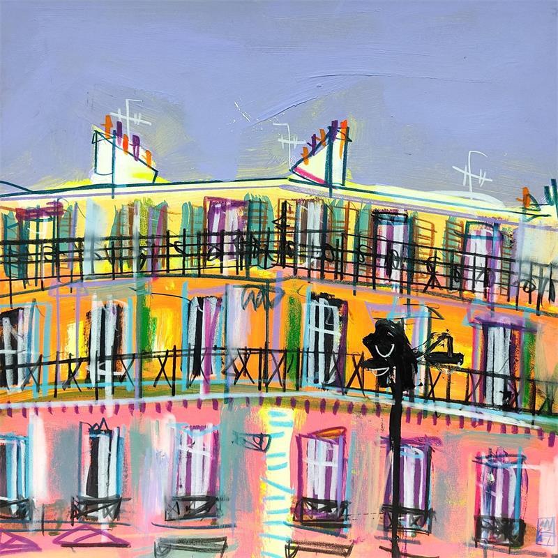 Painting Paris ne dort pas ferme! by Anicet Olivier | Painting Figurative Acrylic Urban