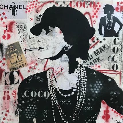Painting Coco Chanel  by Kikayou | Painting Pop art Mixed Pop icons