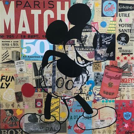Painting Mickey vintage by Kikayou | Painting Pop-art Graffiti Pop icons