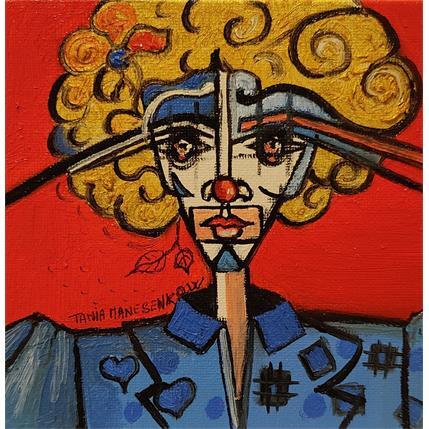 Painting Mademoiselle Clown by Manesenkow Tania | Painting Raw art Oil Portrait