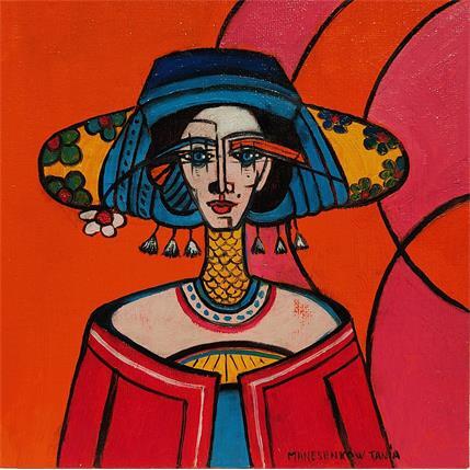 Painting Le chapeau papillon by Manesenkow Tania | Painting Figurative Oil Pop icons, Portrait