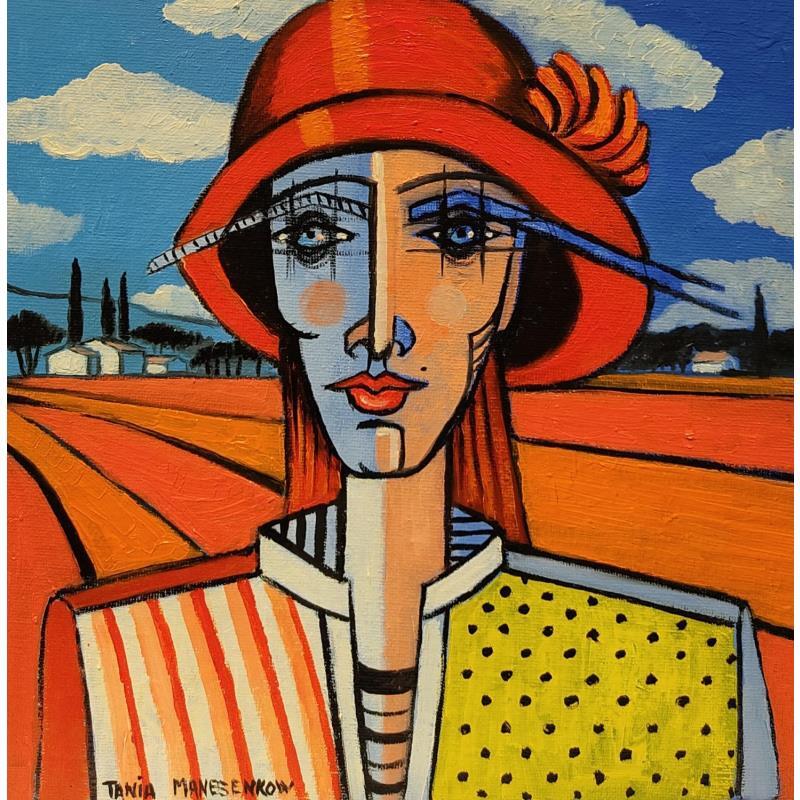 Gemälde Madame en Provence  von Manesenkow Tania | Gemälde Figurativ Porträt Öl