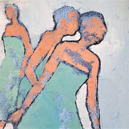Peinture Trio amande par Malfreyt Corinne | Tableau Figuratif Mixte nu, scènes de vie