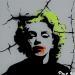 Gemälde Marilyn von Puce | Gemälde Pop-Art Pop-Ikonen Plexiglas Acryl