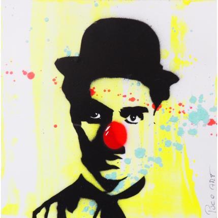 Painting Chaplin by Puce | Painting Pop-art Acrylic, Plexiglass Pop icons