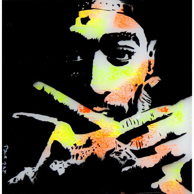 Peinture Tupac par Puce | Tableau Pop-art Acrylique Icones Pop