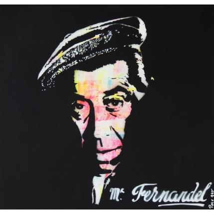 Painting Fernandel by Puce | Painting Pop art Mixed Pop icons