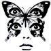 Gemälde Butterfly von Puce | Gemälde Pop-Art Pop-Ikonen Acryl