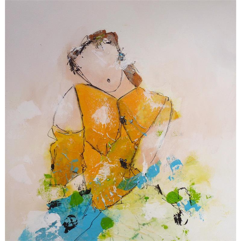 Painting Bouton d'or by Han | Painting Abstract Portrait
