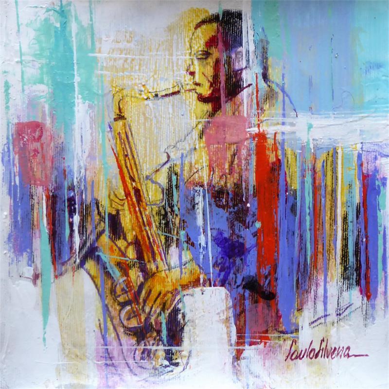 Painting Jazz Fest by Silveira Saulo | Painting Figurative Acrylic