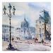 Painting Place de l'hotel de ville de Paris by Bailly Kévin  | Painting Figurative Urban Watercolor
