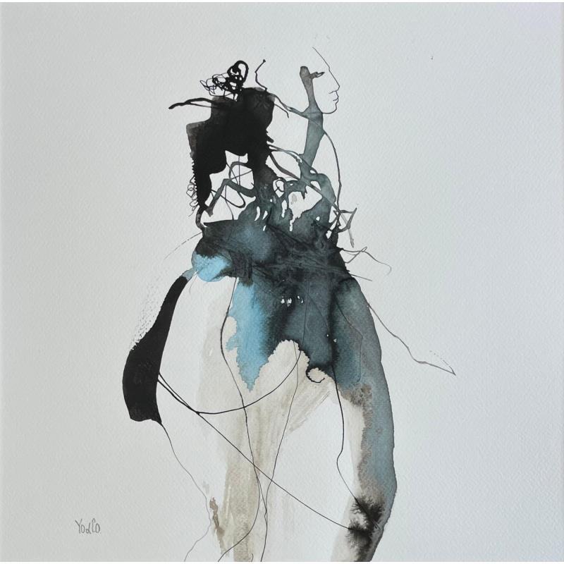 Painting Notre horizon by YO&CO | Painting Figurative Nude Minimalist Ink