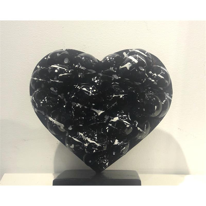 Sculpture Heartskull par VL | Sculpture