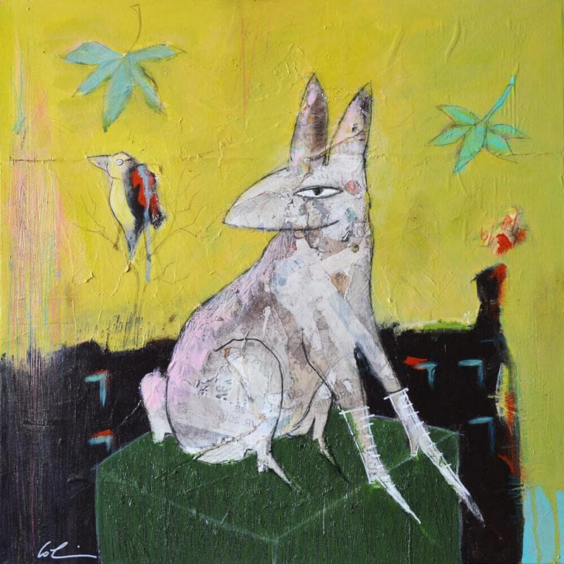 Painting Green 2 by Colin Sylvie | Painting Raw art Acrylic Animals