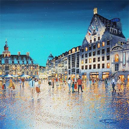 Painting La belle Voix du nord; LILLE by Rosso | Painting Figurative Acrylic, Oil Landscapes, Life style, Urban