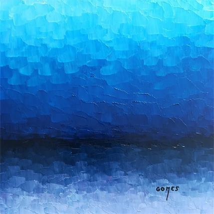 Peinture Brume sur la mer - 13P164 par Gomes Françoise | Tableau Abstrait Huile Paysages