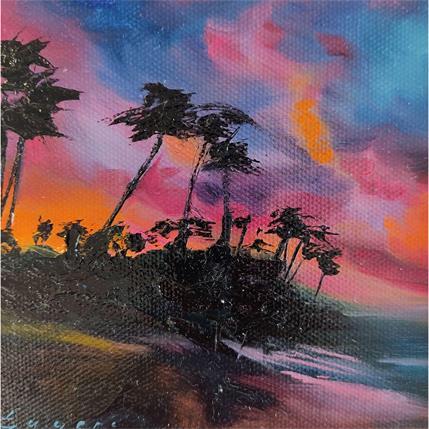 Gemälde Nuit tropicale von Eugène Romain | Gemälde Figurativ Öl Landschaften