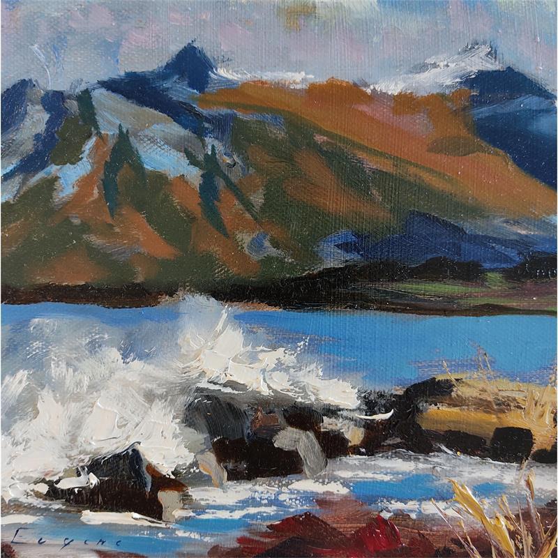 Painting Brisant de rivage by Eugène Romain | Painting Figurative Oil Landscapes, Pop icons
