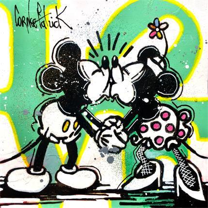 Painting Amour Toujours, Minnie et Mickey  by Cornée Patrick | Painting Pop art Mixed Animals, Pop icons