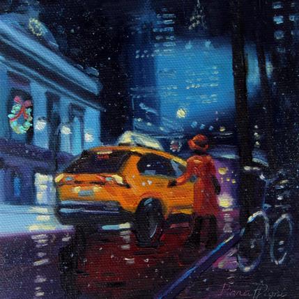 Painting Christmas Snow in New York City Painting by Pigni Diana | Painting Figurative Oil Landscapes, Pop icons, Urban
