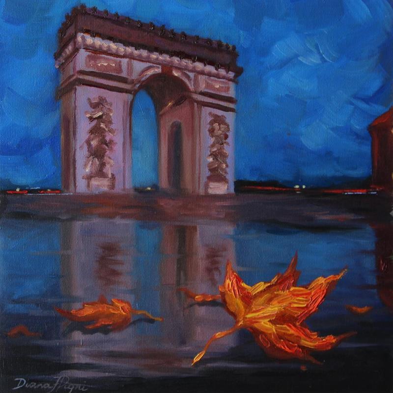 Painting Arc de triomphe  by Pigni Diana | Painting Figurative Oil