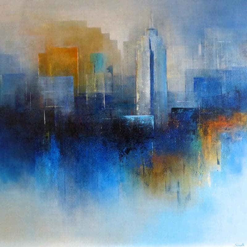 Painting NYC 2 by Coupette Steffi | Painting Figurative Acrylic Urban