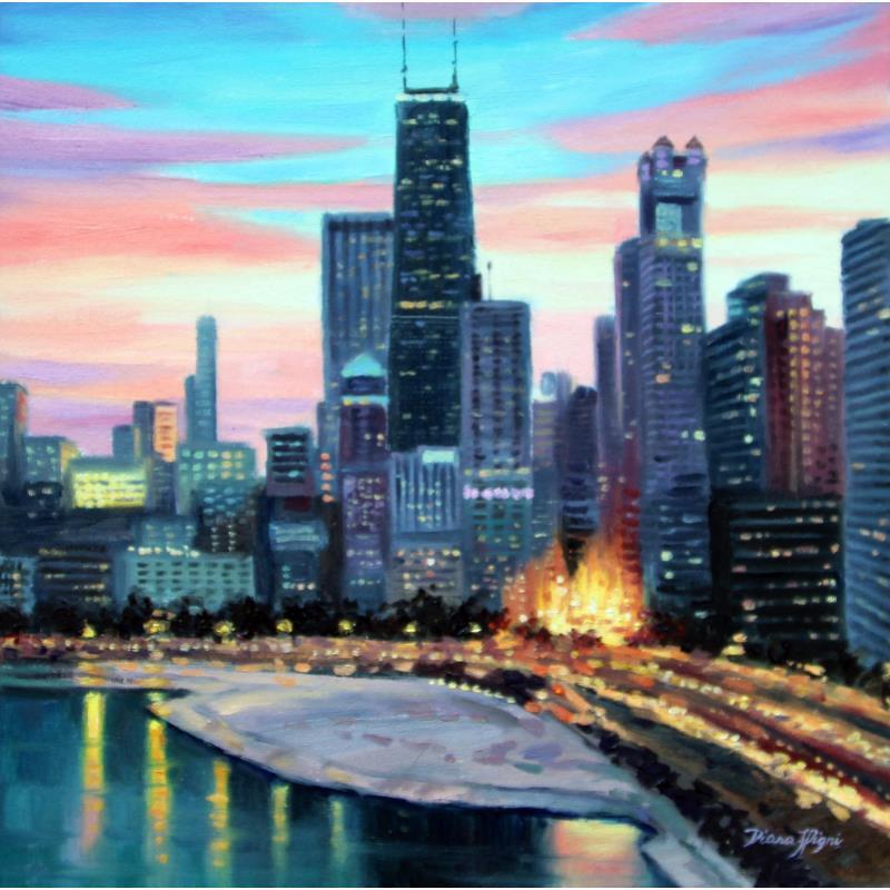 Peinture Chicago charm  par Pigni Diana | Tableau Figuratif Huile