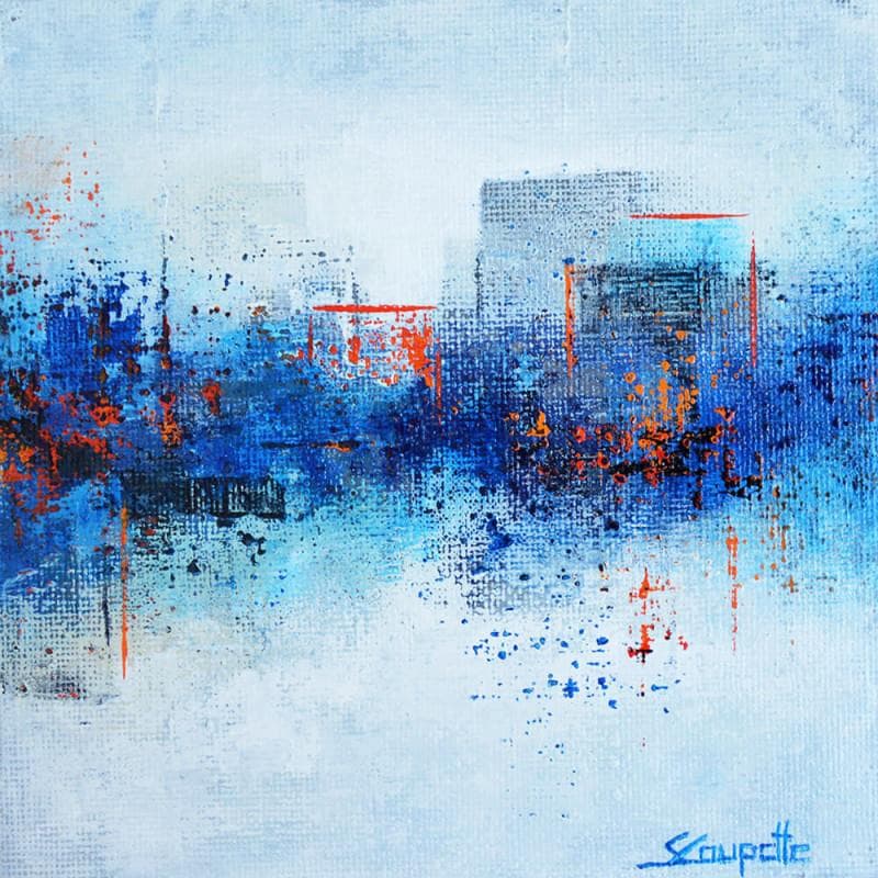 Peinture Blue dream par Coupette Steffi | Tableau Figuratif Acrylique Vues urbaines