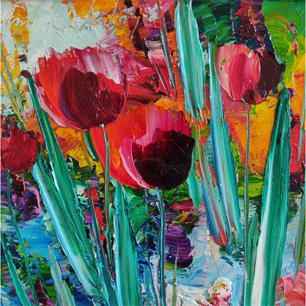 Peinture Tulip19-1 par Cetinkaya Hikmet  | Tableau Figuratif Huile Natures mortes