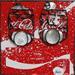 Painting Coke Only by Costa Sophie | Painting Pop-art Cardboard Acrylic Gluing Posca Upcycling