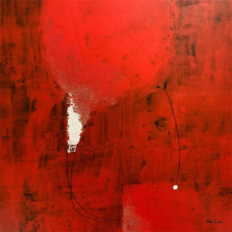 Painting D37-A by Wilms Hilde | Painting Abstract Gluing Minimalist