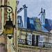 Peinture La lanterne - Paris par Le Boulicaut Franck | Tableau Figuratif Urbain Huile