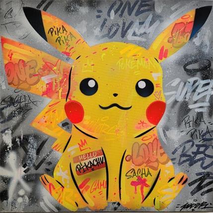 Peinture Pikachu  par Kedarone | Tableau Street Art Graffiti, Mixte icones Pop