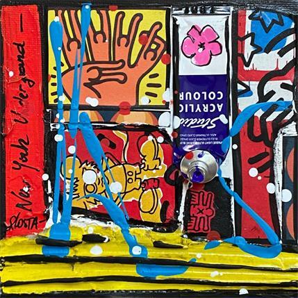 Painting Tribute to Keith Haring by Costa Sophie | Painting Pop art Mixed Pop icons
