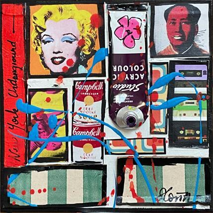 Painting Tribute to Andy (Marylin) by Costa Sophie | Painting Pop art Mixed Pop icons