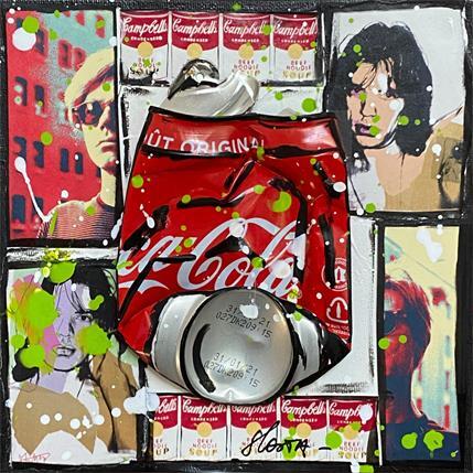 Painting Pop Coke by Costa Sophie | Painting Pop art Mixed Pop icons