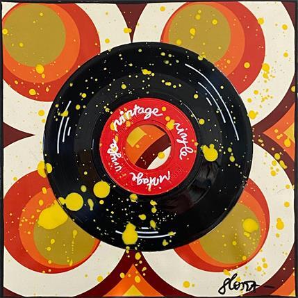 Painting Vintage Vinyle by Costa Sophie | Painting Pop art Mixed