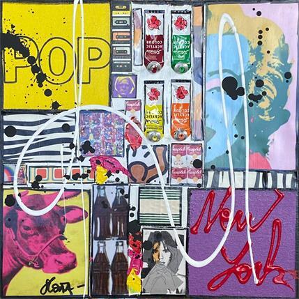 Peinture POP NY (WARHOL) par Costa Sophie | Tableau Pop Art Mixte icones Pop