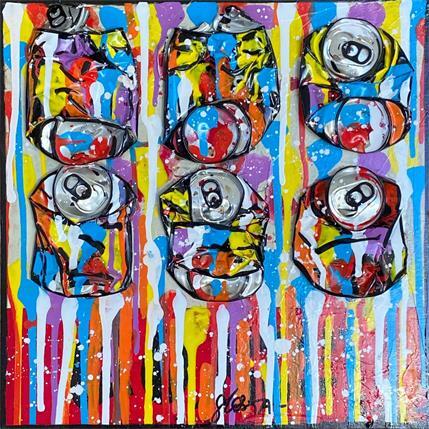 Painting Coke In Party by Costa Sophie | Painting Pop art Mixed