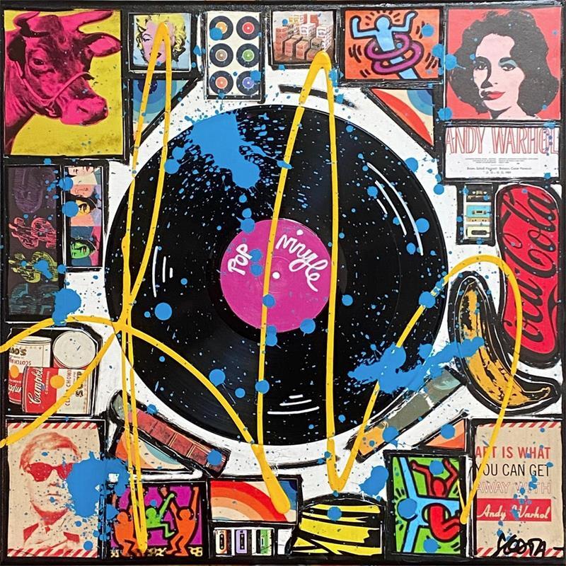 Painting POP VINYLE by Costa Sophie | Painting Pop art Acrylic, Gluing, Posca, Upcycling Pop icons