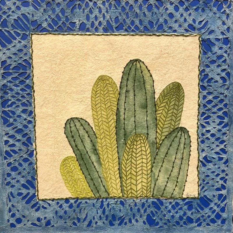 Painting Gorgeous Cactus by Vazquez Laila | Painting Figurative Subject matter Landscapes Watercolor
