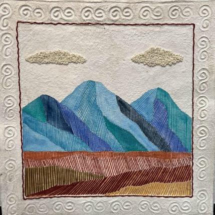 Painting Three Peaks by Vazquez Laila | Painting Subject matter Watercolor Landscapes