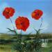 Painting Flower Power by Guillet Jerome | Painting Figurative Oil Acrylic Landscapes