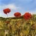 Painting La caresse des fleurs by Guillet Jerome | Painting Figurative Landscapes Oil Acrylic