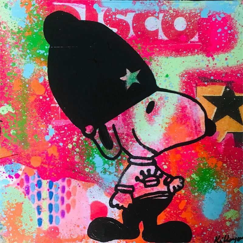Painting Snoopy london  by Kikayou | Painting Pop-art Graffiti Pop icons