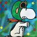 Peinture Snoopy pilote par Kikayou | Tableau Pop-art Icones Pop Graffiti