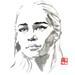 Peinture Daenerys Targayen par Péchane | Tableau Figuratif Portraits Aquarelle Encre