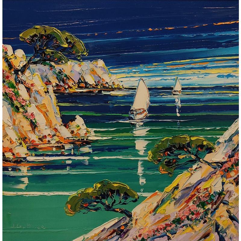 Gemälde Le grand plongeon von Corbière Liisa | Gemälde Figurativ Öl Landschaften
