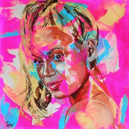 Painting 54D Beyonce by Cubero Nathalie | Painting Figurative Mixed Pop icons, Portrait