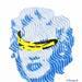 Painting Marilyn blue by Wawapod | Painting Pop art Pop icons Acrylic